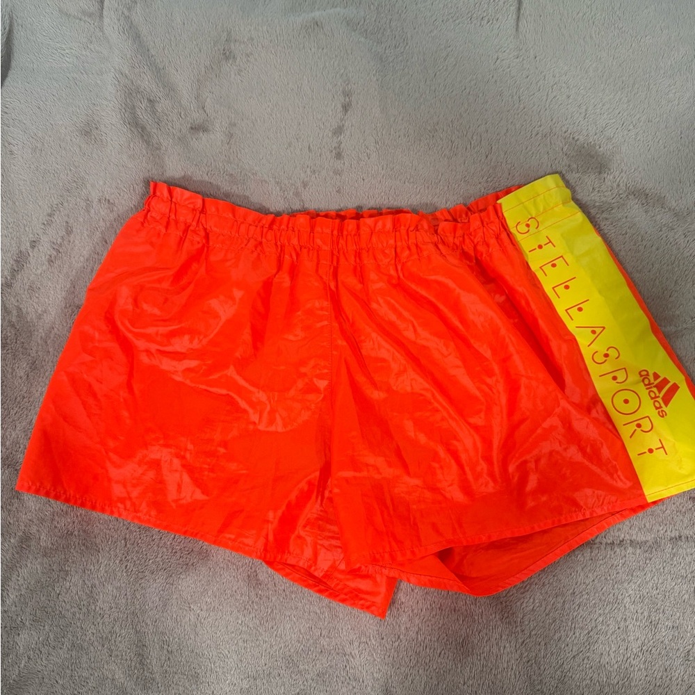 Adidas Stella McCartney StellaSport Bright Orange Athletic Shorts